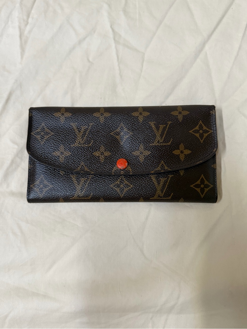 Louis Vuitton Monogram Continental Wallet with Red Snap